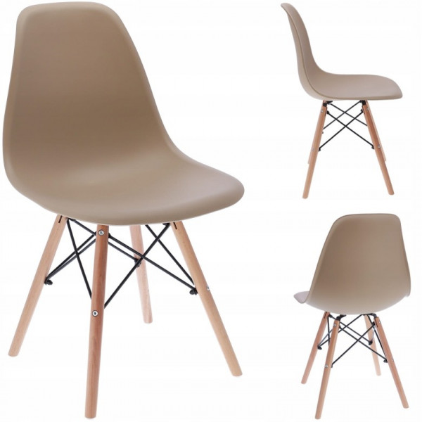 Scaun bucatarie, EVA, Jumi, polipropilena, lemn de fag, 81x46x52cm, Maro Scaun bucatarie, EVA, Jumi, polipropilena, lemn de fag, 81x46x52cm, Maro