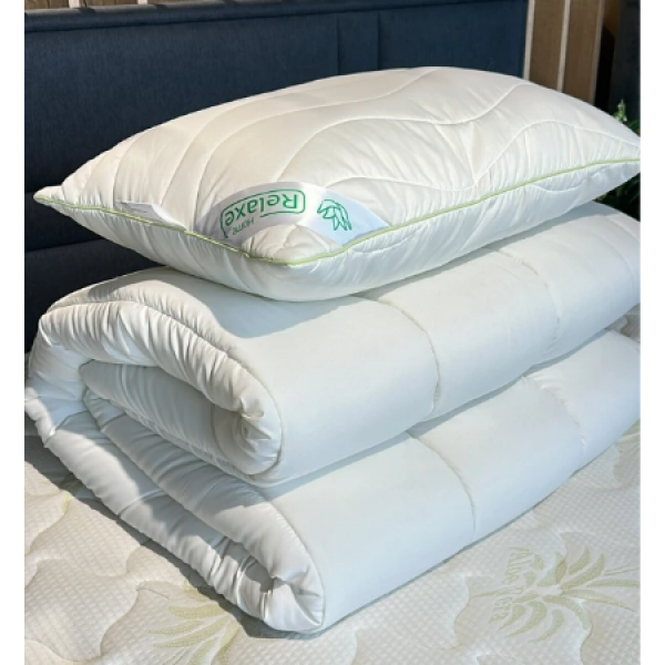 Set Plapuma + 1 pernă Relaxe Home Aloe Vera 145 x 210 cm