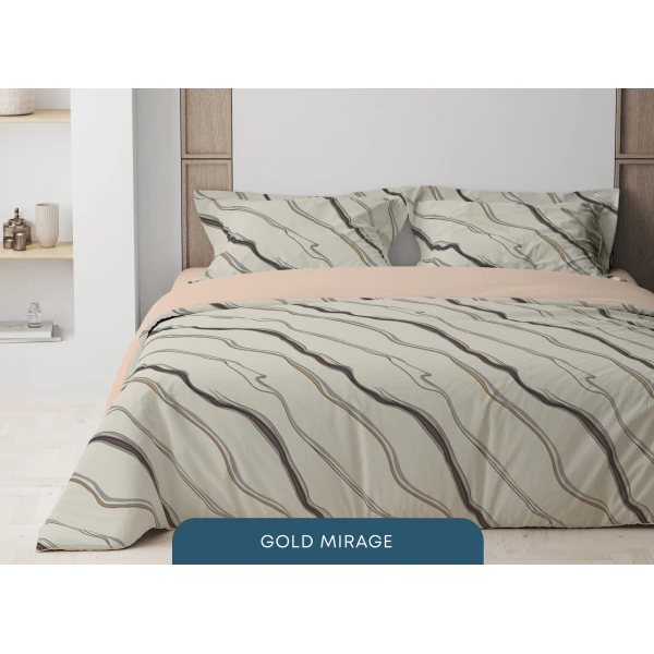 Set de lenjerie pentru pat Relaxe Home Soft Dreams 200 x 220 cm Gold Mirage