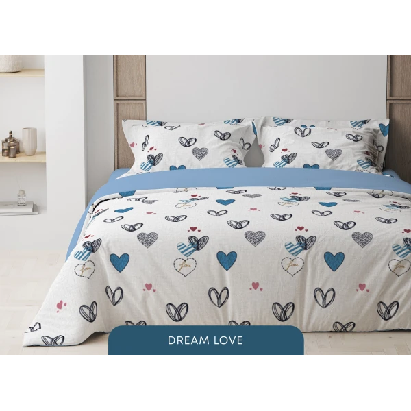 Set de lenjerie pentru pat Relaxe Home Soft Dreams 200 x 220 cm Dream Love