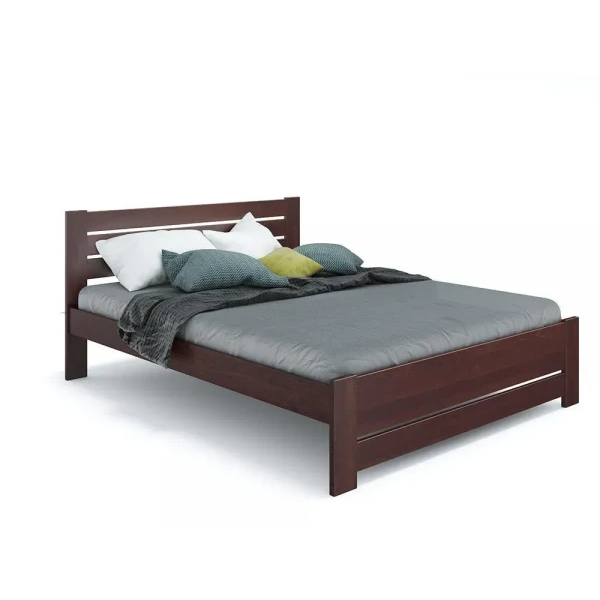 Pat din lemn KLEN Karoline 160 x 200 cm Wenge