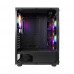 Case 1STPLAYER V3-B BLACK, ATX w/o PSU, Tempered Glass Side Panel, Front Panel: Tempered Glass, F5S RGB fan (3front), F5M RGB fan (1rear), no hub and controller, 2.5- SSD*2, USB3.0*1, USB2.0*2, HD AUDIO, SPCC 0.5mm, Black