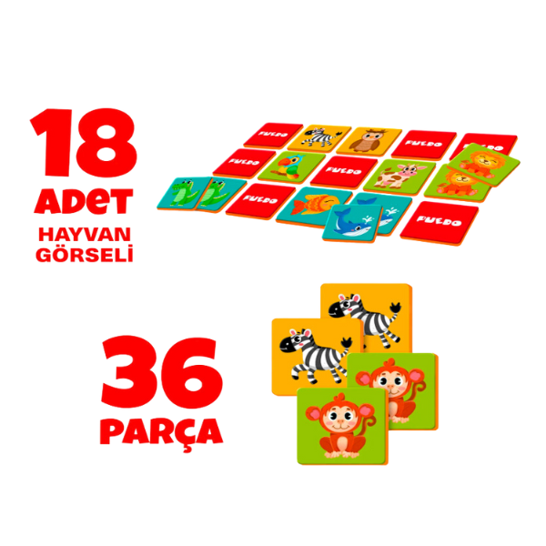 Joc pentru dezvoltarea memoriei „Animale”, 36 elem. (engl.) Joc pentru dezvoltarea memoriei „Animale”, 36 elem. (engl.)