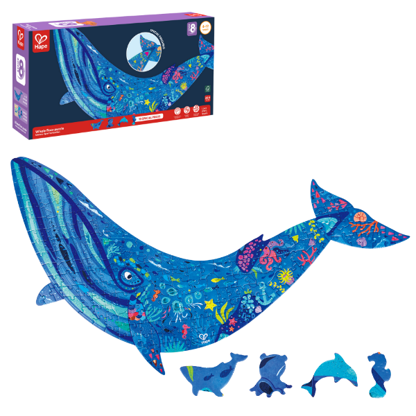 Puzzle de podea „Balena cu cocoașă”, 200 elem. Puzzle de podea „Balena cu cocoașă”, 200 elem.