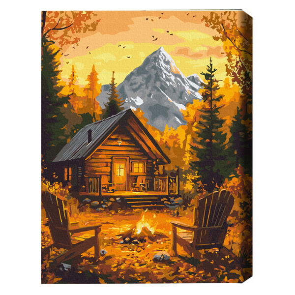 Pictură pe numere 40х50 cm (fără cutie) – Căldura focului de toamnă Pictură pe numere 40х50 cm (fără cutie) – Căldura focului de toamnă