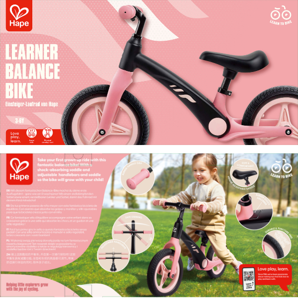 Детский беговел «Learner Balance Bike», розовый Детский беговел «Learner Balance Bike», розовый