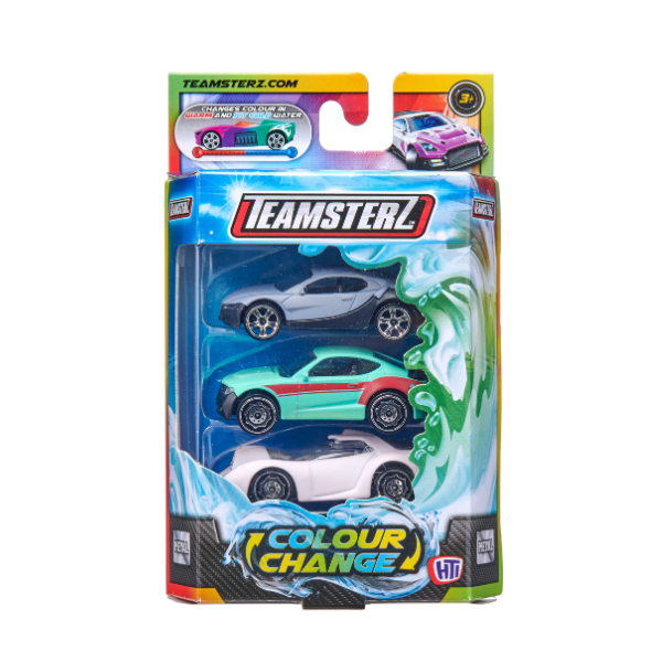 Set de 3 mașinuțe cu schimbare de culoare Teamsterz S/M Set de 3 mașinuțe cu schimbare de culoare Teamsterz S/M