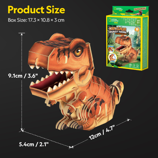 3D-пазл Tyrannosaurus Rex – Собери собственного грозного тираннозавра, 47 элементов 3D-пазл Tyrannosaurus Rex – Собери собственного грозного тираннозавра, 47 элементов