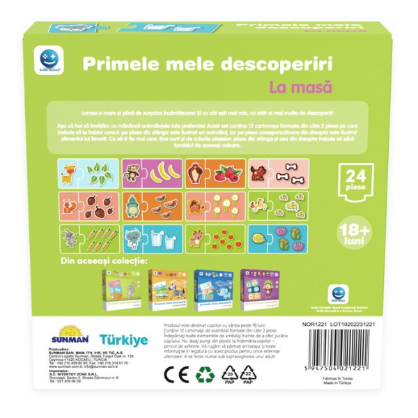 Puzzle „Primele mele descoperiri: La masă”, 24 piese, ro. Puzzle „Primele mele descoperiri: La masă”, 24 piese, ro.