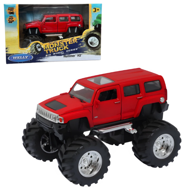 Monster Truck metalic 1:38 Hummer H3, Big Wheel Monster Truck metalic 1:38 Hummer H3, Big Wheel