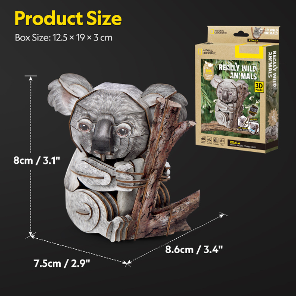 3D puzzle „Koala”, 60 elemente 3D puzzle „Koala”, 60 elemente