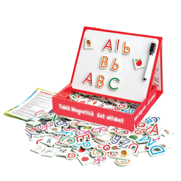Joc educativ „Alfabetul pe tablă magnetică”, (ro), Smile Games Joc educativ „Alfabetul pe tablă magnetică”, (ro), Smile Games