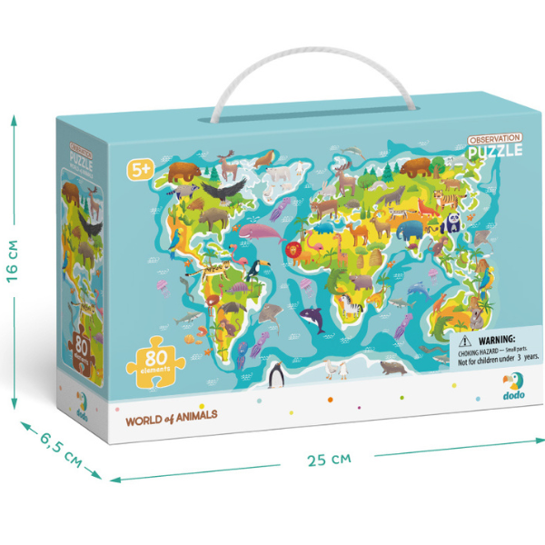 Puzzle „Lumea animalelor”, seria Puzzle de observație, 80 elem. Puzzle „Lumea animalelor”, seria Puzzle de observație, 80 elem.