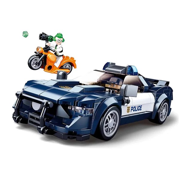 Set de construcție ”Mașină de poliție”, 284 elem. Set de construcție ”Mașină de poliție”, 284 elem.