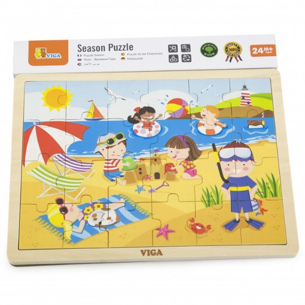 Puzzle din lemn „Vară”, 24 elem. Puzzle din lemn „Vară”, 24 elem.