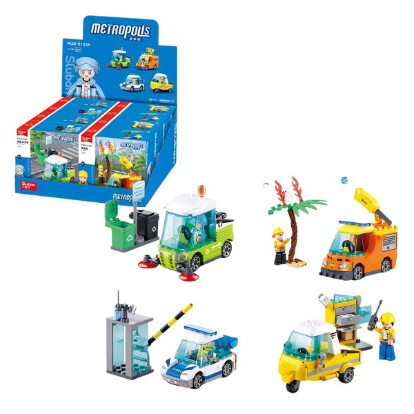 Set de construcție „Mini-mașinuță „, 4 modele, de la 51 pînă la 100 elem. Set de construcție „Mini-mașinuță „, 4 modele, de la 51 pînă la 100 elem.
