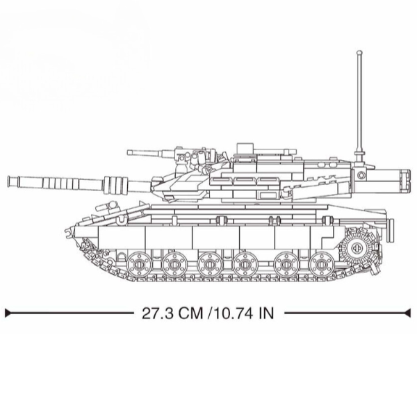 Set de construcție „Merkava MK4 RC”, cu telecomandă, 891 elem. Set de construcție „Merkava MK4 RC”, cu telecomandă, 891 elem.