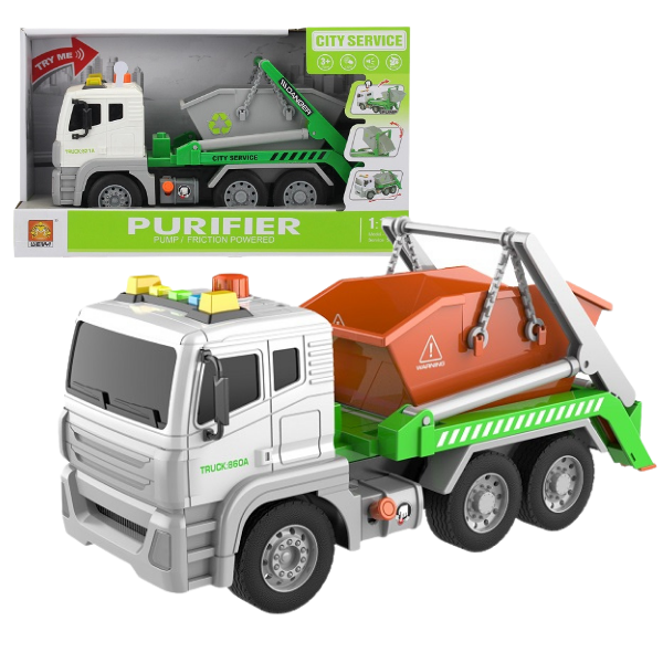 1:12 Camion de gunoi cu fricțiune (lumini /sunete) 1:12 Camion de gunoi cu fricțiune (lumini /sunete)