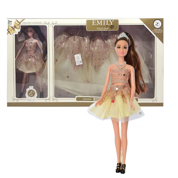 Set de joc: păpușa „EMILY” + fustă pentru copil Set de joc: păpușa „EMILY” + fustă pentru copil