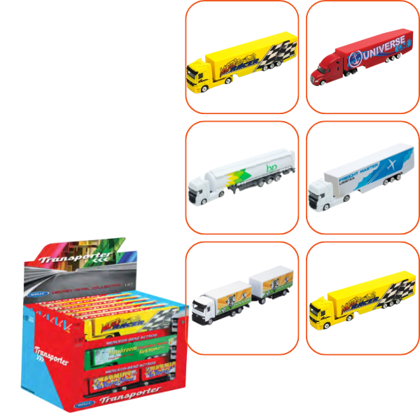 Camioane Metalice de Colecție 1:87 WELLY, 6 modele Camioane Metalice de Colecție 1:87 WELLY, 6 modele