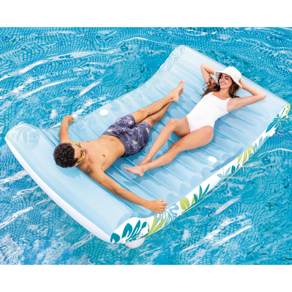 INTEX Plută-saltea gonflabilă „Tropical Lounge” cu baldachin 224x150x165cm, până la 200kg INTEX Plută-saltea gonflabilă „Tropical Lounge” cu baldachin 224x150x165cm, până la 200kg