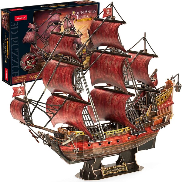 3D puzzle Corabie de pirați „Răzbunarea Reginei Anne” – ediție roșie aniversară, 391 de elemente 3D puzzle Corabie de pirați „Răzbunarea Reginei Anne” – ediție roșie aniversară, 391 de elemente