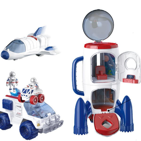 Set de joc „Explorarea spațiului” 3 în 1 (lumină/sunet) Set de joc „Explorarea spațiului” 3 în 1 (lumină/sunet)