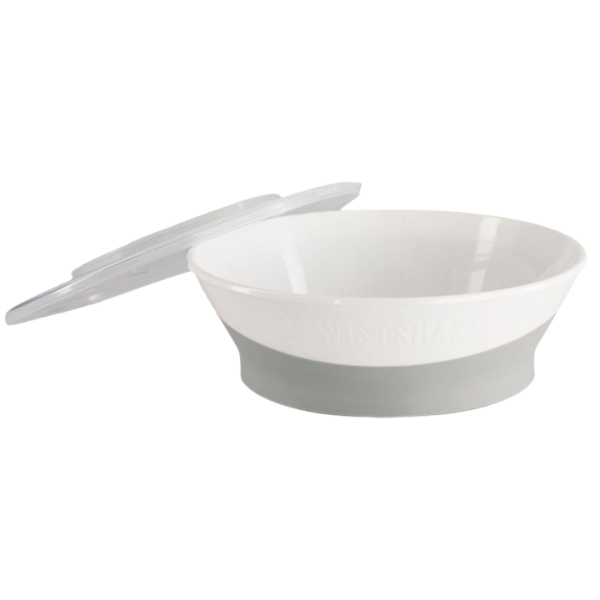 Bol cu capac Twistshake Alb, 6+ luni Bol cu capac Twistshake Alb, 6+ luni
