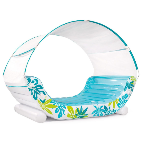 INTEX Plută-saltea gonflabilă „Tropical Lounge” cu baldachin 224x150x165cm, până la 200kg INTEX Plută-saltea gonflabilă „Tropical Lounge” cu baldachin 224x150x165cm, până la 200kg