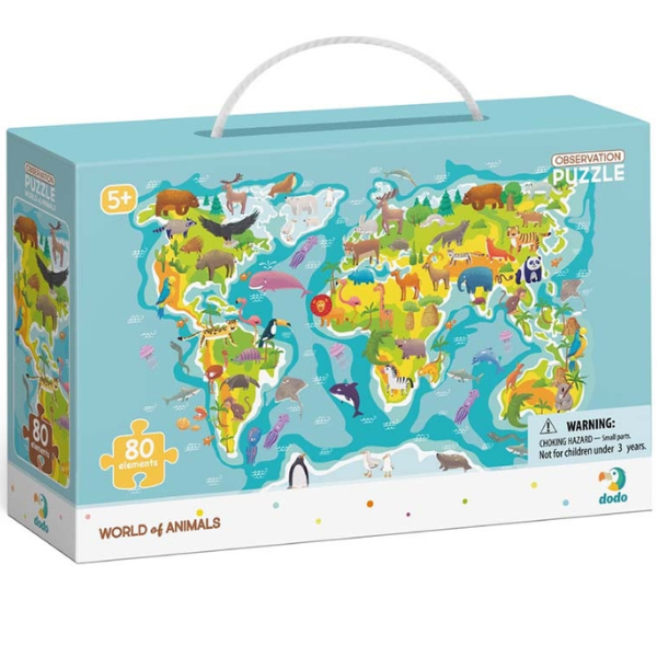 Puzzle „Lumea animalelor”, seria Puzzle de observație, 80 elem. Puzzle „Lumea animalelor”, seria Puzzle de observație, 80 elem.