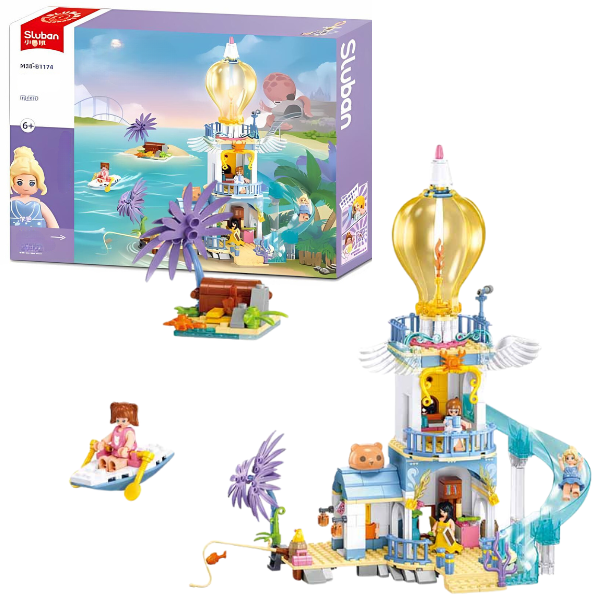 Set de construcție ”Castel cu tobogan”, 404 elem. Set de construcție ”Castel cu tobogan”, 404 elem.