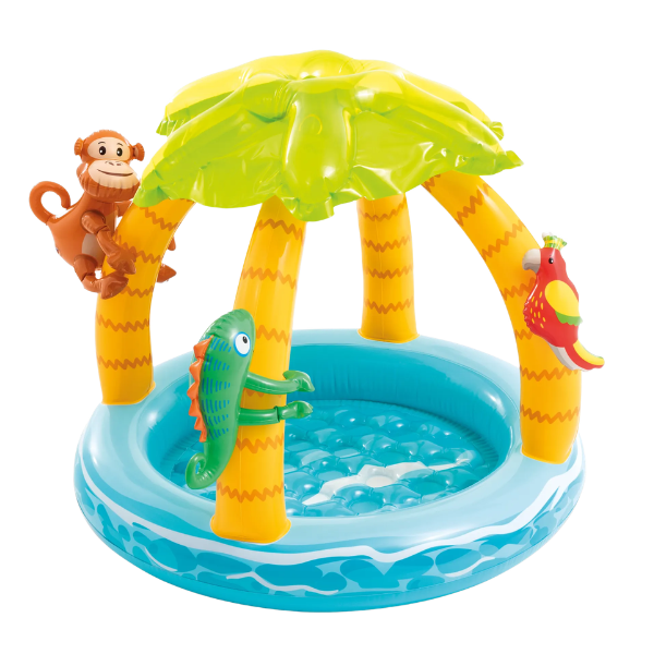 INTEX Piscină gonflabilă pentru copii cu baldachin „Palmierii pe insulă” 102х86 cm, 45 L, 1-3 ani INTEX Piscină gonflabilă pentru copii cu baldachin „Palmierii pe insulă” 102х86 cm, 45 L, 1-3 ani