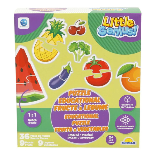 Puzzle ”Fructe și legume”, 36 elem. Puzzle ”Fructe și legume”, 36 elem.