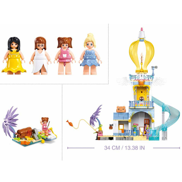 Set de construcție ”Castel cu tobogan”, 404 elem. Set de construcție ”Castel cu tobogan”, 404 elem.