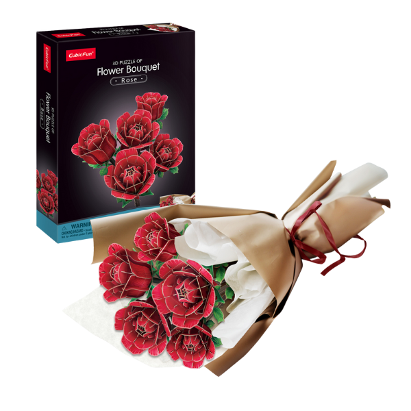 3D puzzle „Buchet de flori – Trandafiri roșii”, 312 elem. 3D puzzle „Buchet de flori – Trandafiri roșii”, 312 elem.