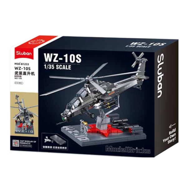Set de construcție „Elicopter militar”, scara 1:35, 914 elem. Set de construcție „Elicopter militar”, scara 1:35, 914 elem.