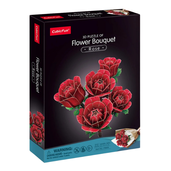 3D puzzle „Buchet de flori – Trandafiri roșii”, 312 elem. 3D puzzle „Buchet de flori – Trandafiri roșii”, 312 elem.