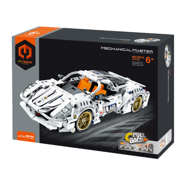 Set de construcție iM Master Mechanical Master „Supercar alb”, cu inerție, 437 piese Set de construcție iM Master Mechanical Master „Supercar alb”, cu inerție, 437 piese