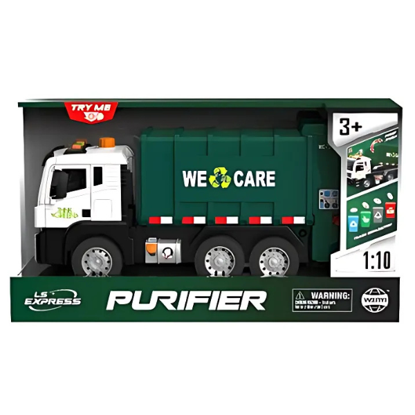 1:10 Camion de gunoi cu inerție (lumină / sunet) 1:10 Camion de gunoi cu inerție (lumină / sunet)