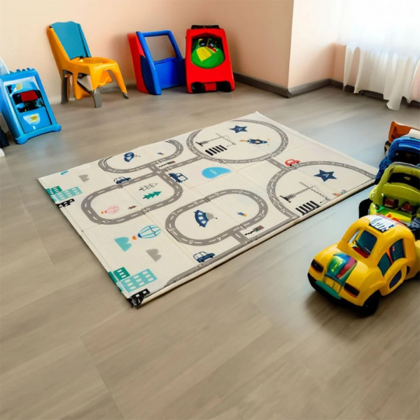 Covoras educativ cu 2 fete din spumă (trafic rutier), 180 x 120 x 1 cm Covoras educativ cu 2 fete din spumă (trafic rutier), 180 x 120 x 1 cm
