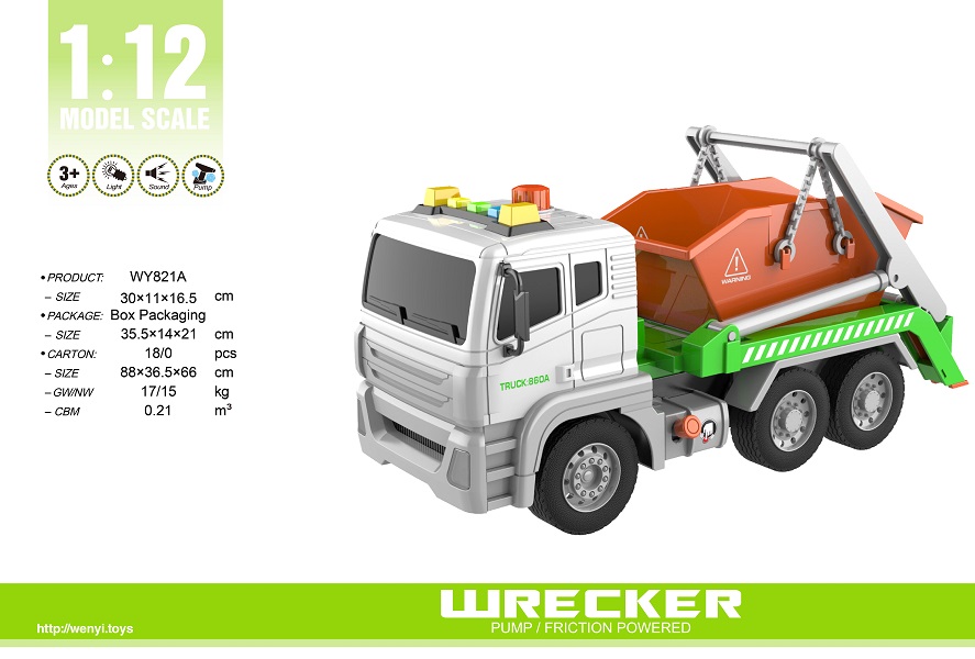 1:12 Camion de gunoi cu fricțiune (lumini /sunete) 1:12 Camion de gunoi cu fricțiune (lumini /sunete)