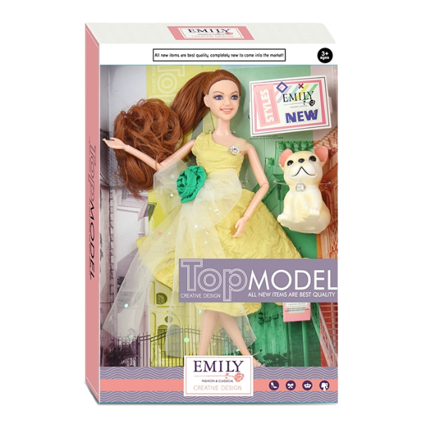 Păpușa Emily „Top Model” cu animăluț și accesorii Păpușa Emily „Top Model” cu animăluț și accesorii