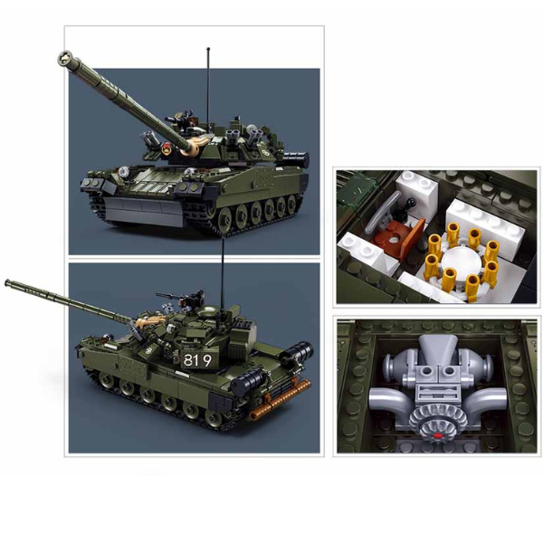 Set de construcție „Tancul central de luptă T-80BVMs”, scara 1:35, 768 elem. Set de construcție „Tancul central de luptă T-80BVMs”, scara 1:35, 768 elem.