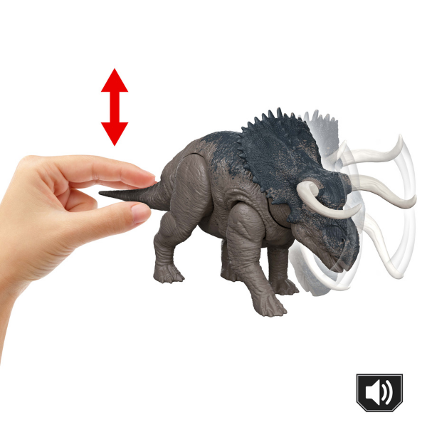 Figurină interactivă de dinozaur „Jurassic World: Wild Roar”, în as. Figurină interactivă de dinozaur „Jurassic World: Wild Roar”, în as.
