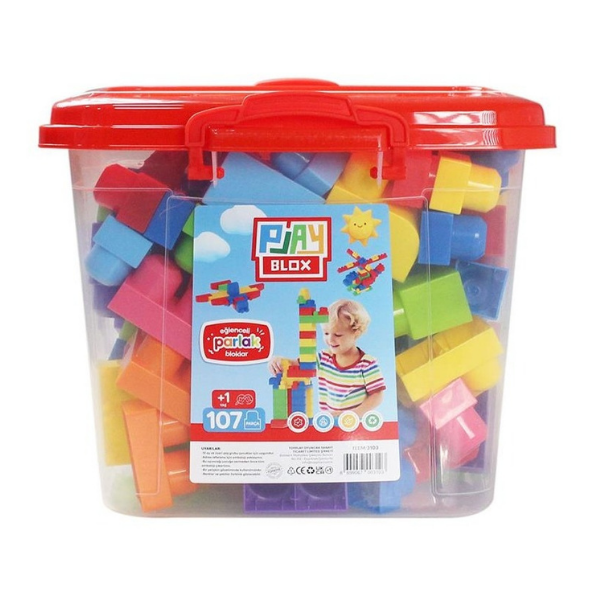 Set de construcție Găleată cu blocuri strălucitoare „Play Blox”, 107 piese Set de construcție Găleată cu blocuri strălucitoare „Play Blox”, 107 piese