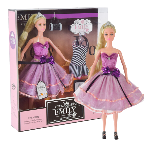 Păpușa Emily „Seria lavandă cu accesorii” Păpușa Emily „Seria lavandă cu accesorii”