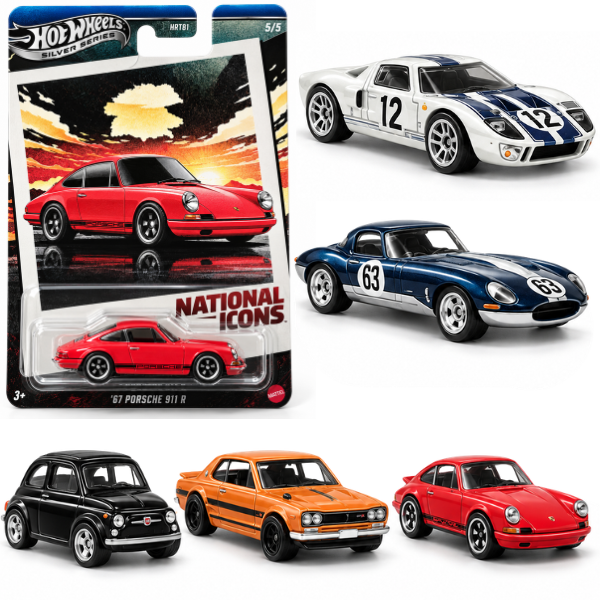 Набор Hot Wheels Silver Series 2025 «National Icons» 1:64, в асс. Набор Hot Wheels Silver Series 2025 «National Icons» 1:64, в асс.