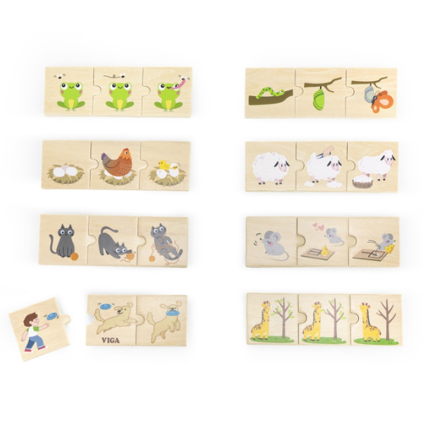 Joc logic de puzzle „Acțiunile animalelor” 24 elem. Joc logic de puzzle „Acțiunile animalelor” 24 elem.