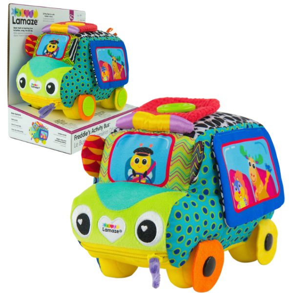 Jucăria educativă din pluș ”Autobuzul Freddie” Jucăria educativă din pluș ”Autobuzul Freddie”