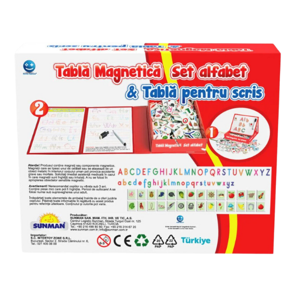Joc educativ „Alfabetul pe tablă magnetică”, (ro), Smile Games Joc educativ „Alfabetul pe tablă magnetică”, (ro), Smile Games